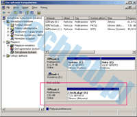 Naprawiony pendrive w konsoli zarządzania dyskami w systemie MS Windows