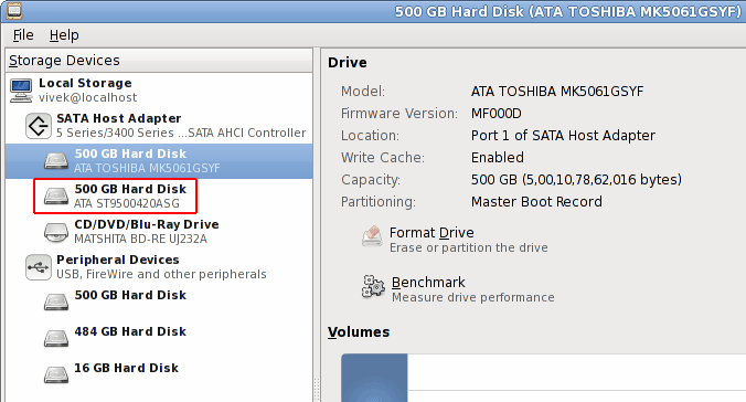 linux disk utility